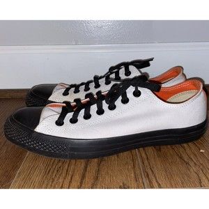 Converse All Star146639C US Mens 9 Women’s 11 White Black Orange Excellent